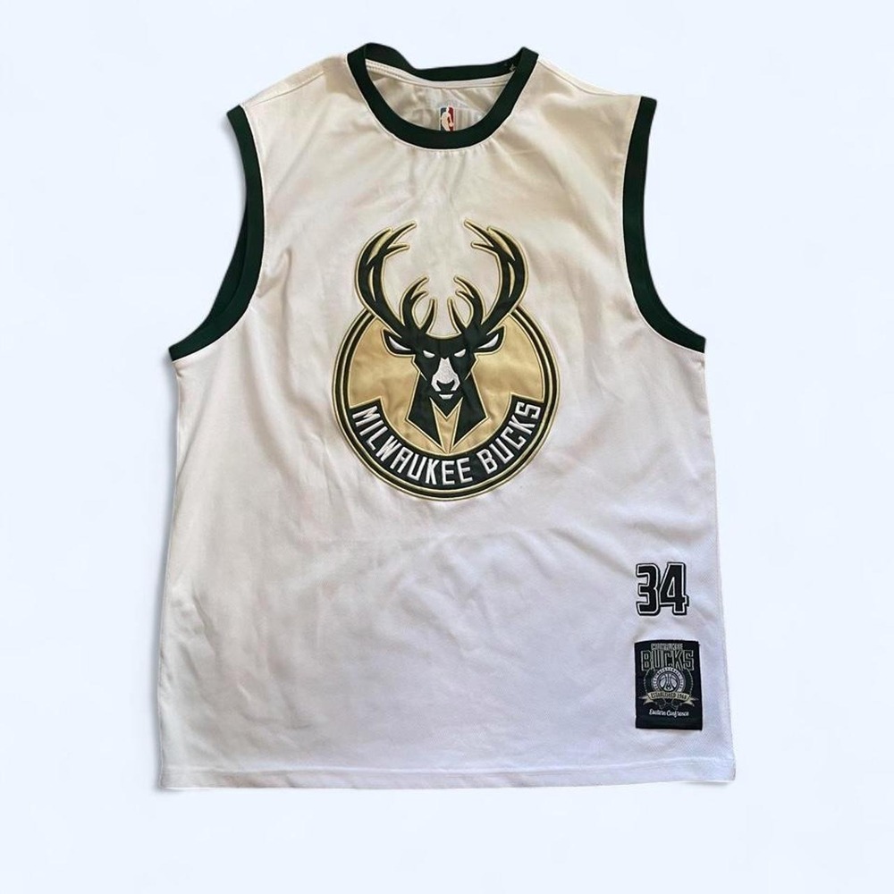 NBA Milwaukee Bucks Giannis Antetokounmpo white jersey size L